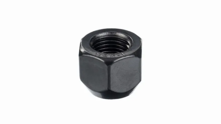 Nakrętka mocująca M12x1,25 otwarta bez kołnierza, 15mm, klucz 19, stożek, czarna