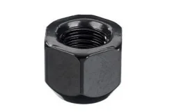 Nakrętka mocująca M12x1,5 otwarta, bez kołnierza, gwint 16mm, klucz 19, czarna