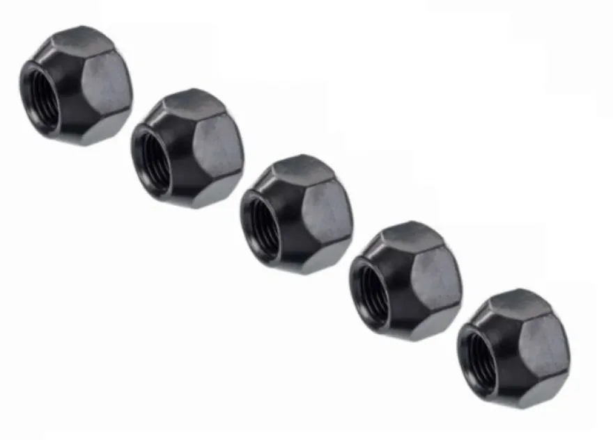 Nakrętka M12x1,25, 15mm, klucz 21 czarna, 5szt