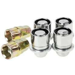 Nakrętki zabezpieczające M12x1,5 ruchoma tuleja, 37mm, klucz 19/21, płaska podkładka chrom