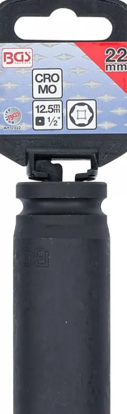 Nasadka udarowa sześciokątna, głęboka 1/2" 22 mm długa
