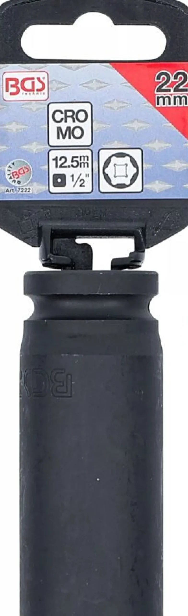 Nasadka udarowa sześciokątna, głęboka 1/2" 22 mm długa