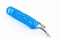 Niebieski wąż spiralny pneumatyczny RQS 12×8 mm z szybkozłączami Rectus 26 – 5 m