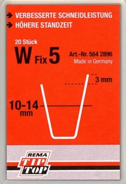 Nożyki W Fix 5, 10-14 mm, do wyrzynarki/nacinarki Rubber Cut, 20 szt
