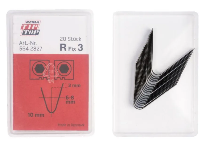Nożyk R Fix 3, 6-8 mm, do nacinarki Rubber Cut, 20 szt.