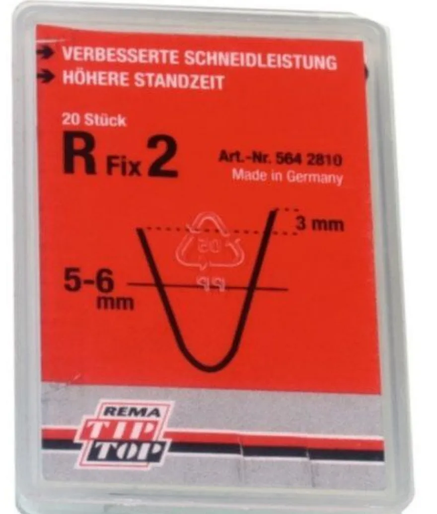 Nożyk R Fix 2, 5-6 mm, do nacinarki Rubber Cut, 20 szt