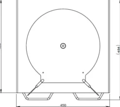Obrotnice mechaniczne, 2 szt. 450x450x40mm