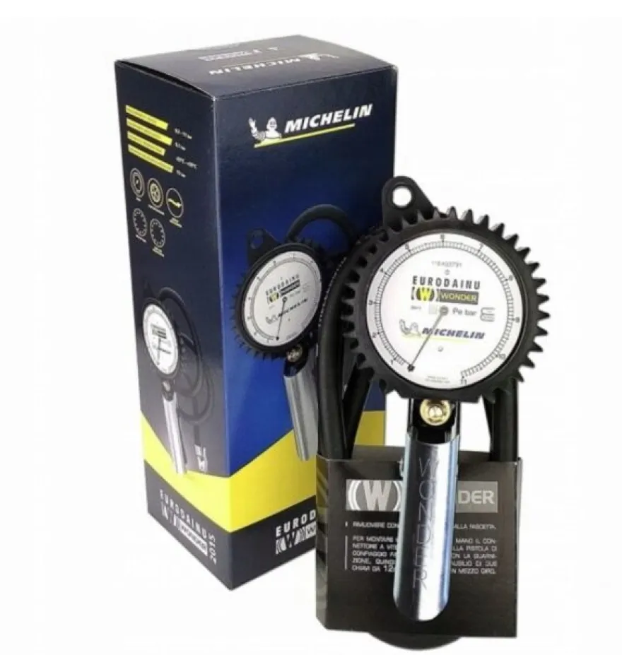 Pistolet do pompowania kół WONDER z manometrem Michelin 0,7 - 11 bar Świadectwo Legalizacji GUM