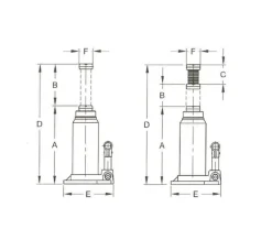 Podnośnik butelkowy 30T - Compac CBJ30