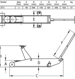 Podnośnik hydrauliczny 2T - Compac 2T-C