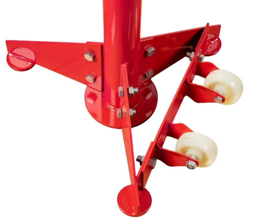 Podnośnik śrubowy mechaniczny / podpora kobyłka stojak kółka 750kg INVENTO
