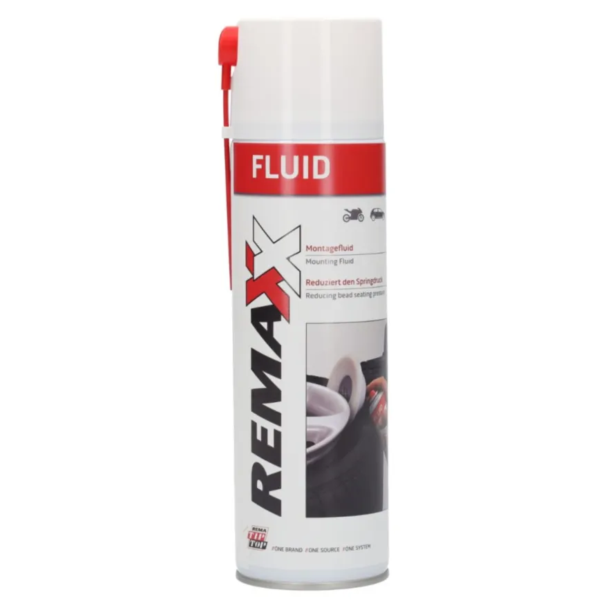 Płyn do montażu opon REMAXX FLUID 400 ml - spray, do opon motocyklowych, osobowych, z czujnikami TPMS