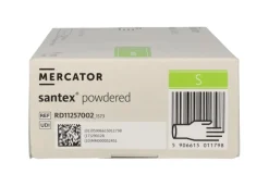 Rękawiczki lateksowe pudrowane Mercator Santex Powdered op.100 szt, rozmiar S