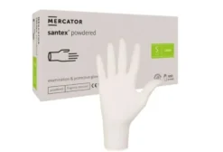 Rękawiczki lateksowe pudrowane Mercator Santex Powdered op.100 szt, rozmiar S