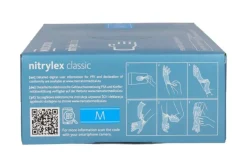 Rękawiczki nitrylowe niebieskie Nitrylex CLASSIC Blue rozmiar M, op./100 szt.