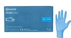 Rękawiczki nitrylowe niebieskie Nitrylex CLASSIC Blue rozmiar M, op./100 szt.