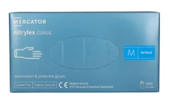 Rękawiczki nitrylowe niebieskie Nitrylex CLASSIC Blue rozmiar M, op./100 szt.