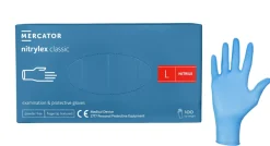 Rękawiczki nitrylowe niebieskie Nitrylex CLASSIC Blue rozmiar L, op./100 szt.