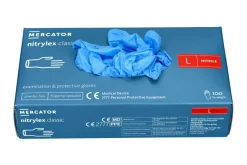 Rękawiczki nitrylowe niebieskie Nitrylex CLASSIC Blue rozmiar L, op./100 szt.