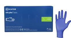 Rękawiczki nitrylowe niebieskie Nitrylex BASIC dark blue r. S, op./100 szt.