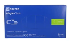 Rękawiczki nitrylowe niebieskie Nitrylex BASIC dark blue r. S, op./100 szt.