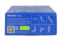 Rękawiczki nitrylowe niebieskie Nitrylex BASIC dark blue r. S, op./100 szt.