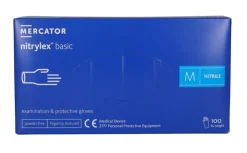 Rękawiczki nitrylowe niebieskie Nitrylex BASIC dark blue r. M, op./100 szt.