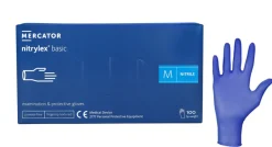 Rękawiczki nitrylowe niebieskie Nitrylex BASIC dark blue r. M, op./100 szt.