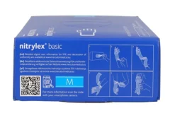 Rękawiczki nitrylowe niebieskie Nitrylex BASIC dark blue r. M, op./100 szt.