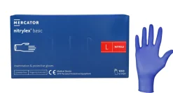Rękawiczki nitrylowe niebieskie Nitrylex BASIC dark blue r. L, op./100 szt.