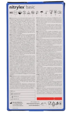 Rękawiczki nitrylowe niebieskie Nitrylex BASIC dark blue r. L, op./100 szt.