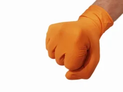 Rękawiczki warsztatowe z nitrylu Grippaz PREMIUM pomarańczowe rozmiar L, op. 50 szt, model 246A