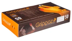 Rękawiczki warsztatowe z nitrylu Grippaz PREMIUM pomarańczowe rozmiar L, op. 50 szt, model 246A