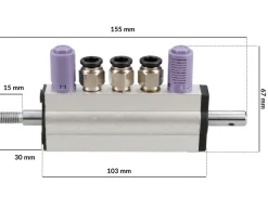 Rozdzielacz aluminiowy do szczęk, kolumny, odbijaka INVENTO TCS 524