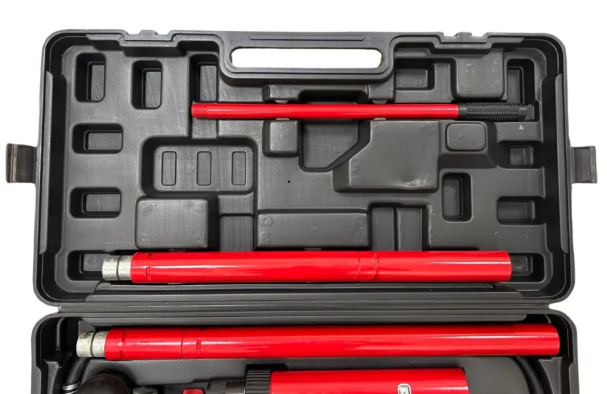 Rozpierak hydrauliczny / siłownik blacharski 10t + akcesoria (żabka, adaptery)