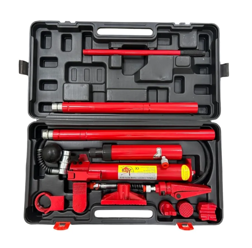Rozpierak hydrauliczny / siłownik blacharski 10t + akcesoria (żabka, adaptery)