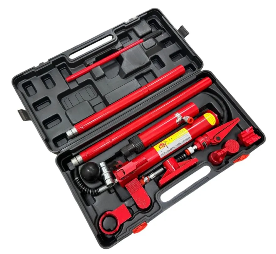 Rozpierak hydrauliczny / siłownik blacharski 10t + akcesoria (żabka, adaptery)