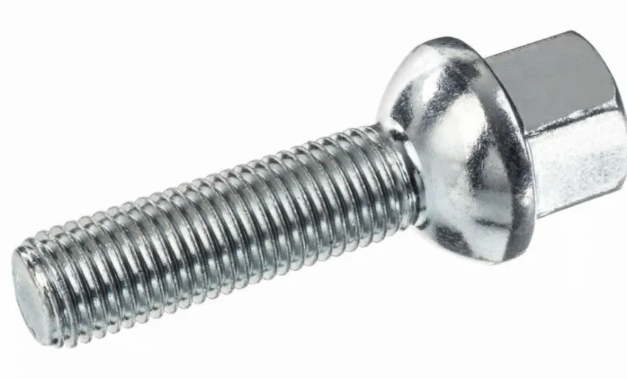 Śruba mocująca M12x1,5, gwint 40mm, kula, klucz 17