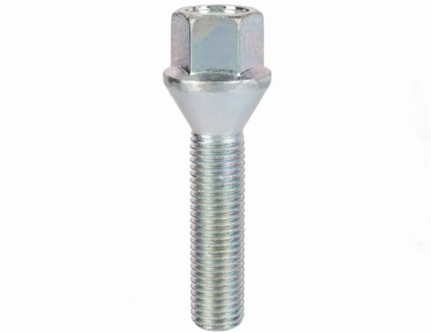 Śruba mocująca M12x1,5, gwint 45mm, stożek, klucz 17