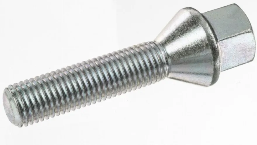 Śruba mocująca M12x1,5, gwint 45mm, stożek, klucz 17