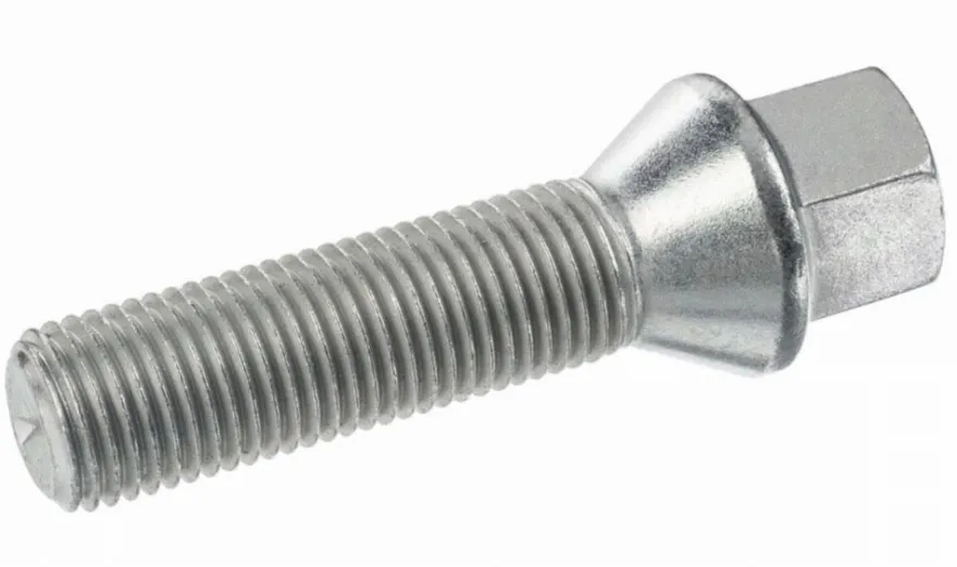 Śruba mocująca M14x1,5, gwint 45mm, stożek, klucz 17