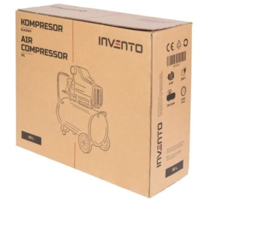 Sprężarka tłokowa olejowa INVENTO 50 litrów, 8 bar, 230V, 175 l/min