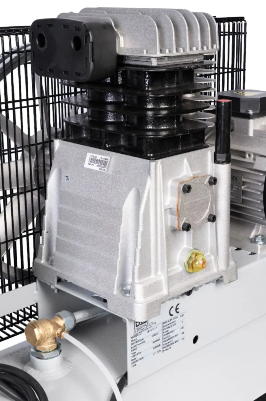 Sprężarka tłokowa olejowa 270 litrów, 10 bar, 400V, 500 l/min