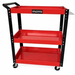 Szafka na narzędzia mobilna z 3 półkami/wózek warsztatowy, 140 kg, 4 skrętne koła, z hamulcem