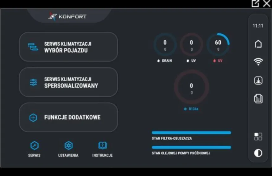 TEXA KONFORT 780 BiGas Touch R134a R1234yf urządzenie stacja do klimatyzacji