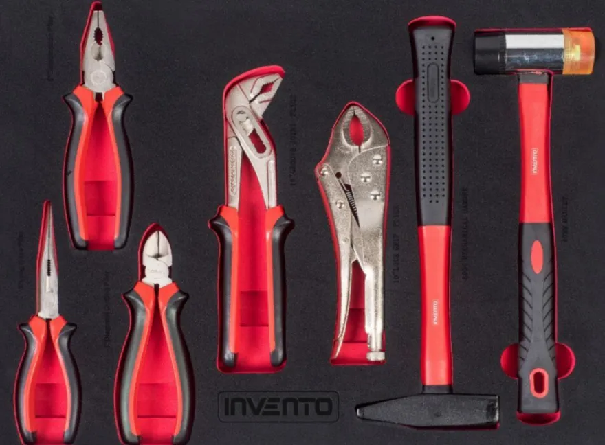 Wózek warsztatowy Invento 220 elementów, 6 szuflad
