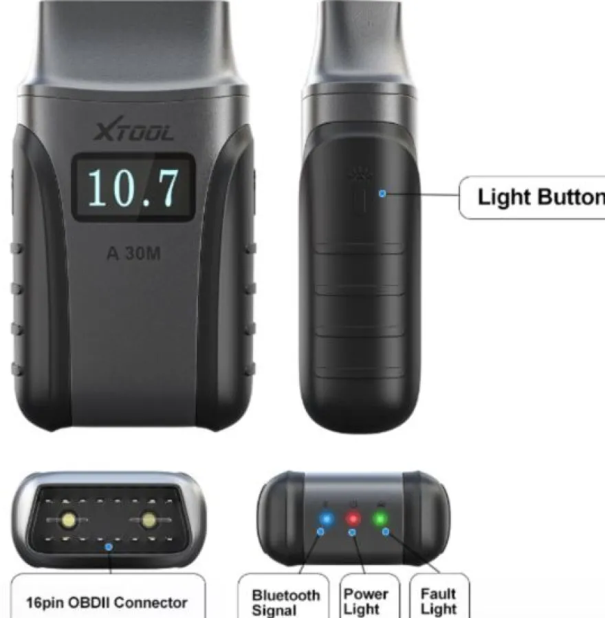 XTOOL A30M Tester diagnostyczny Bluetooth APLIKACJA SMARTOFON iOS Android
