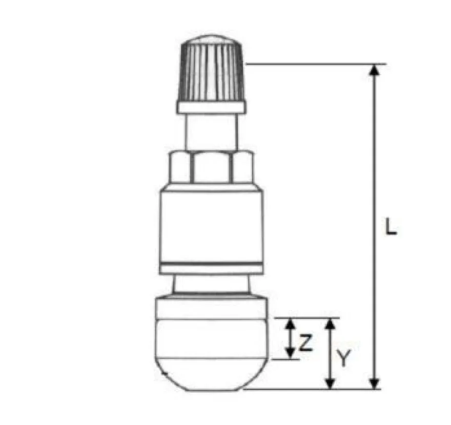 Zawory 2szt do czujników TPMS OEM Beru/Huf L=48mm