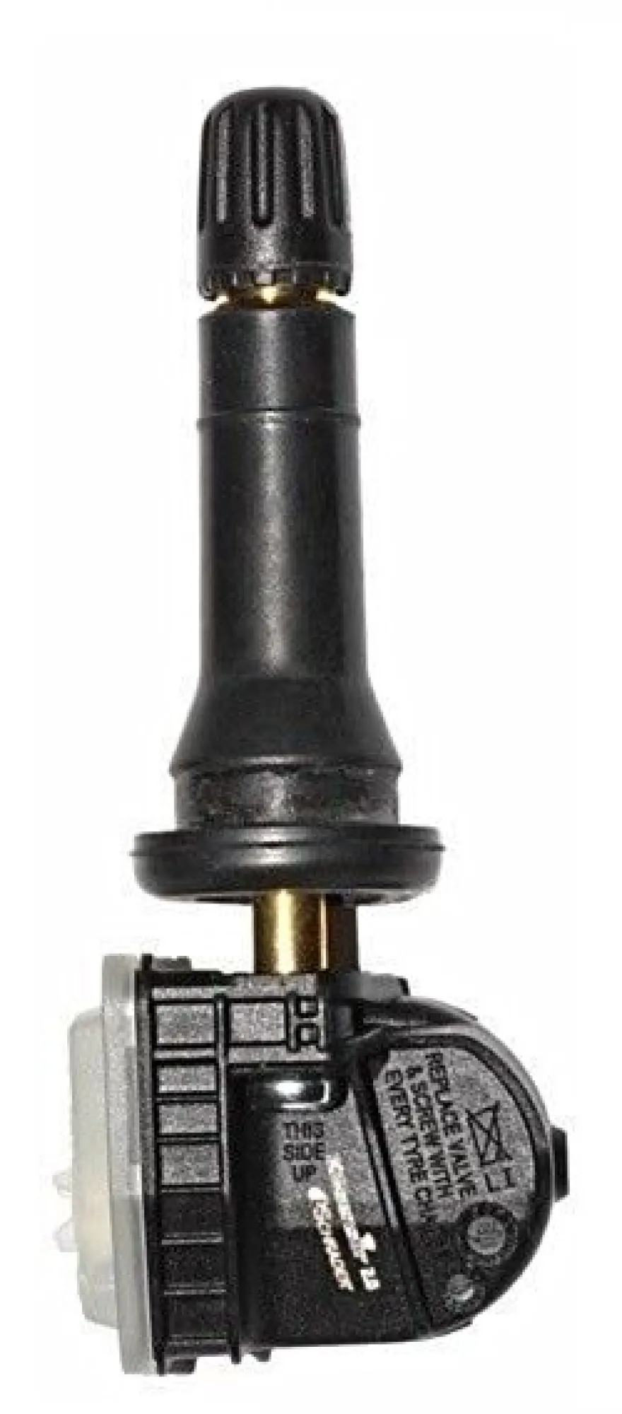 Zawór TPMS do czujnika OEM - Schrader TR413 gumowy nowy z chromowaną nakładką