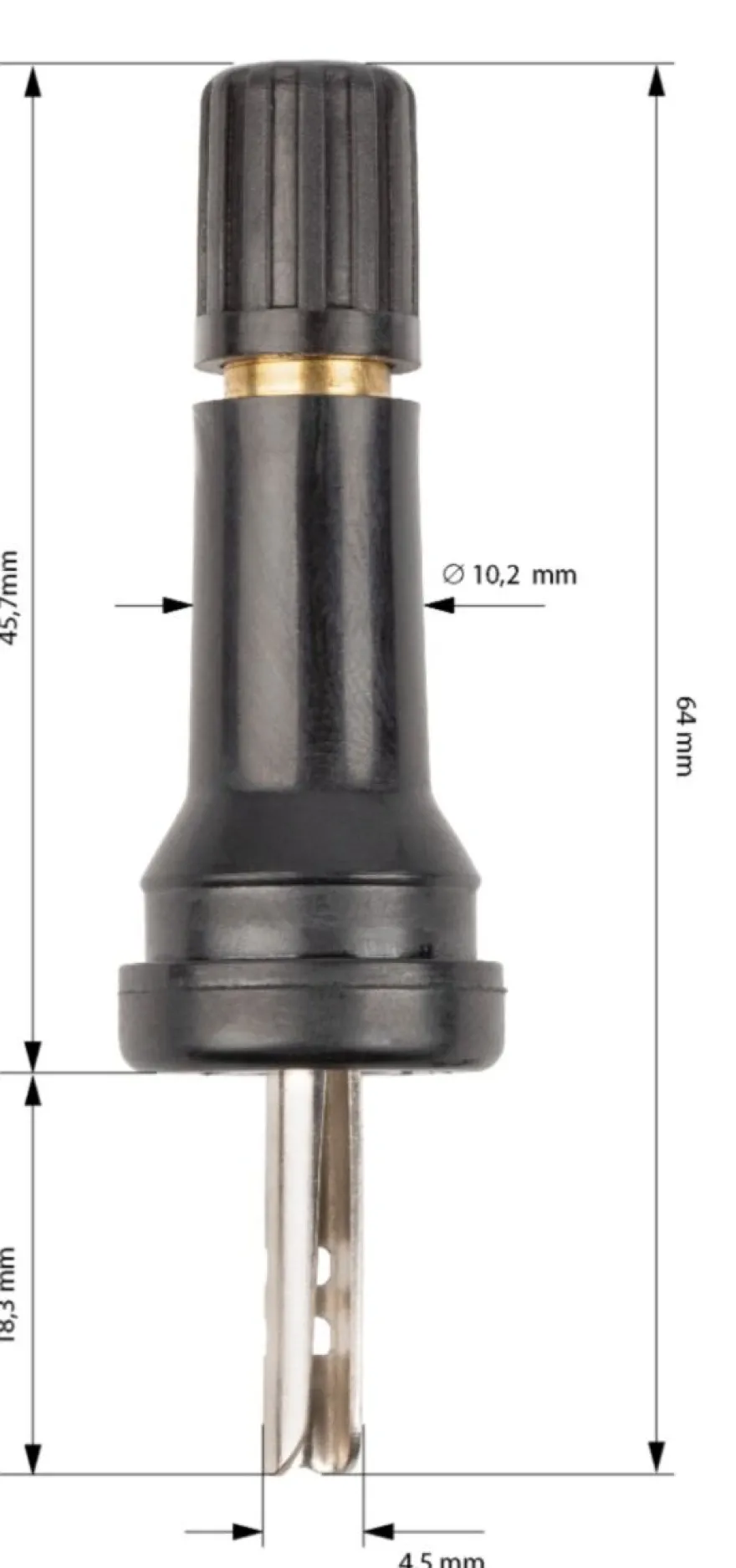 Zawór TPMS do czujnika Pacyfic N11 - gumowy
